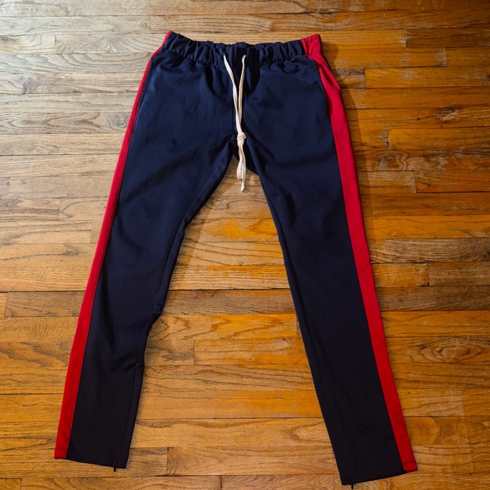 EPTM Men's Navy and Red Track Pants